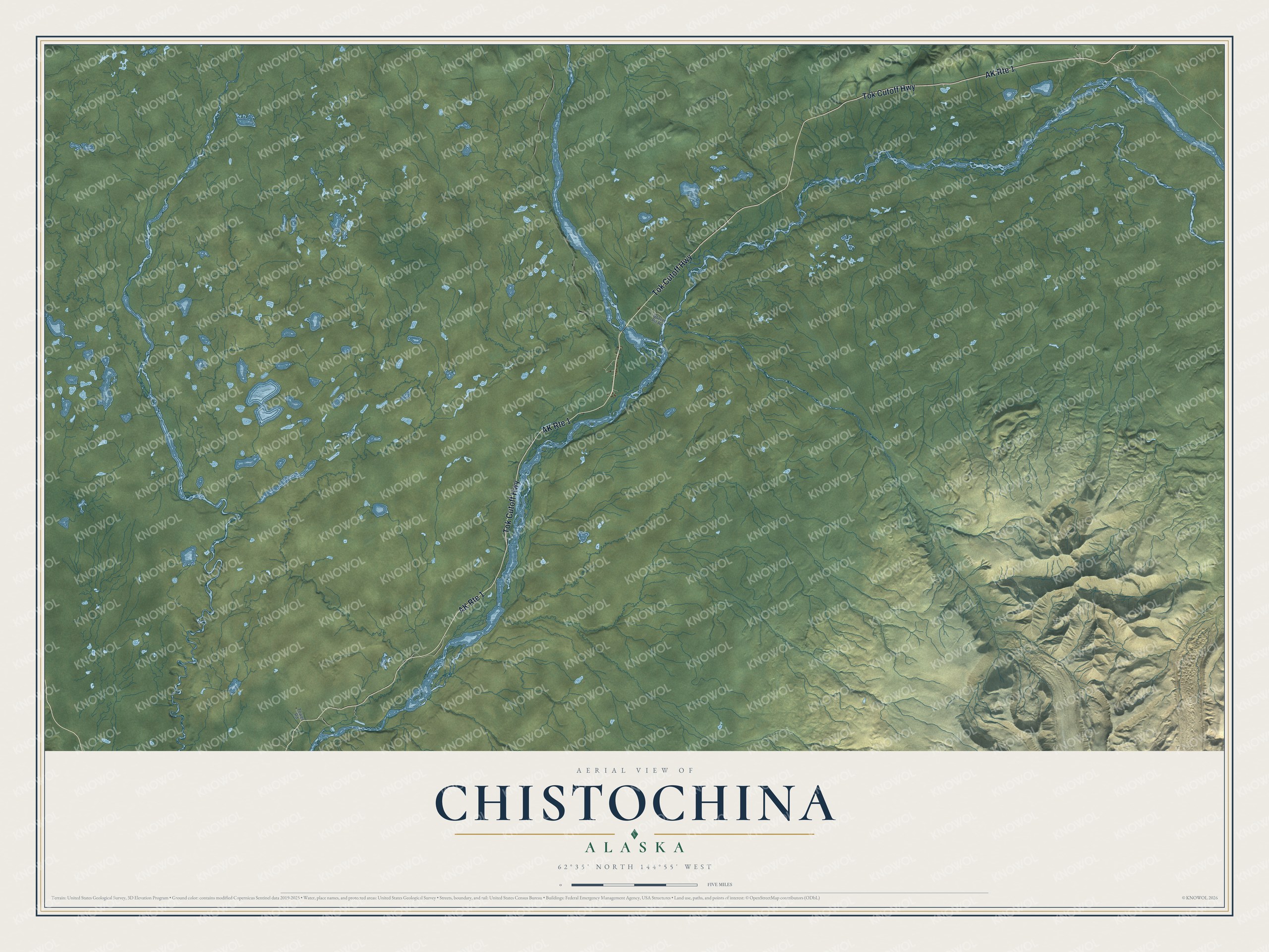 Watermarked full-map preview of Chistochina, Alaska