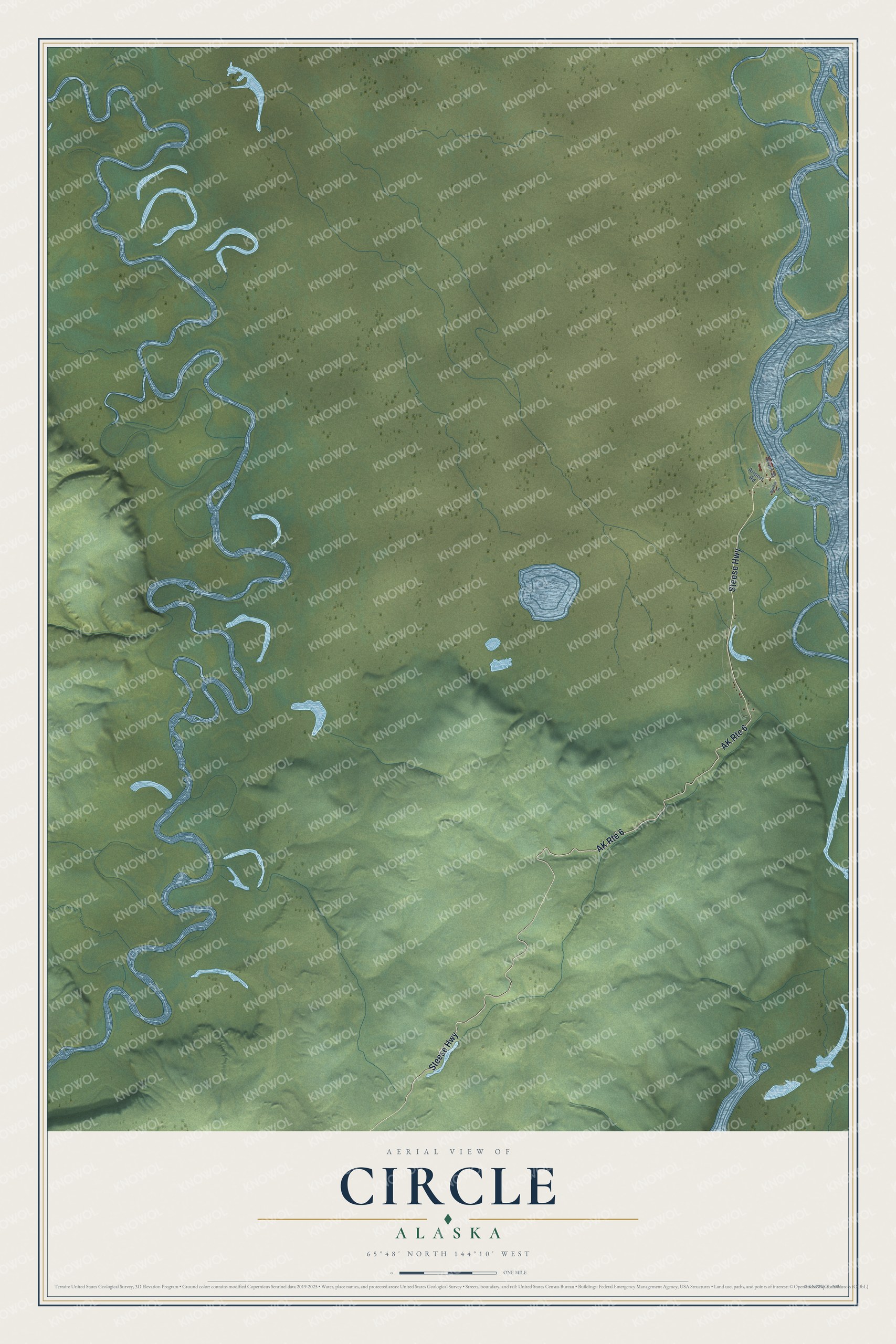 Watermarked full-map preview of Circle, Alaska
