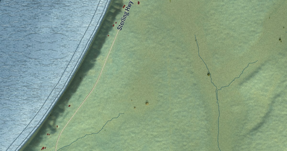 Detailed Map of Clam Gulch, Alaska