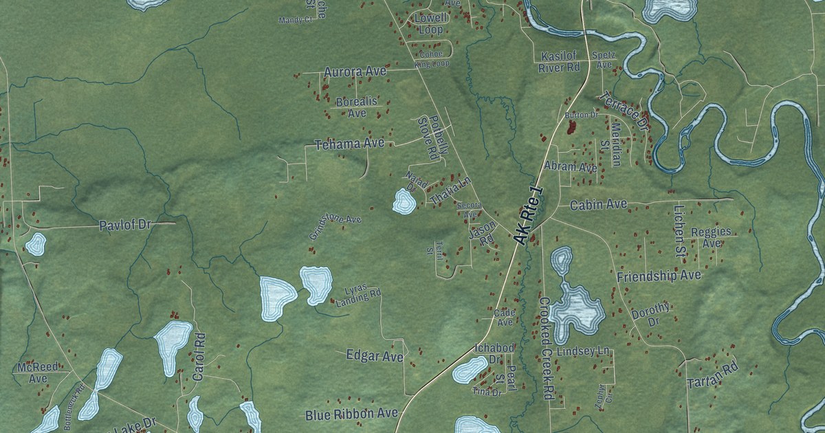 Detailed Map of Cohoe, Alaska