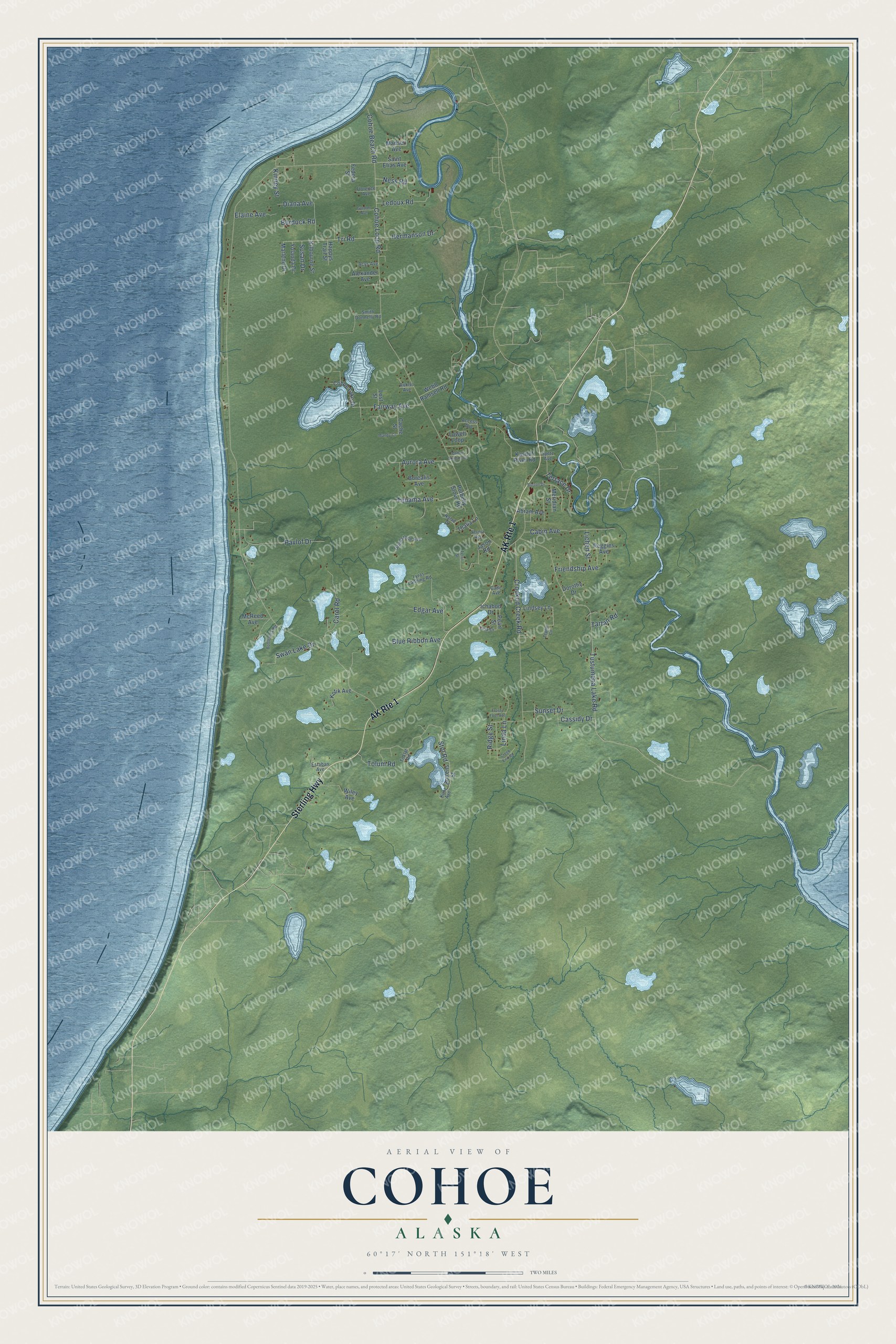 Watermarked full-map preview of Cohoe, Alaska