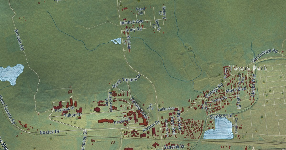 Map of College, Alaska in 2026