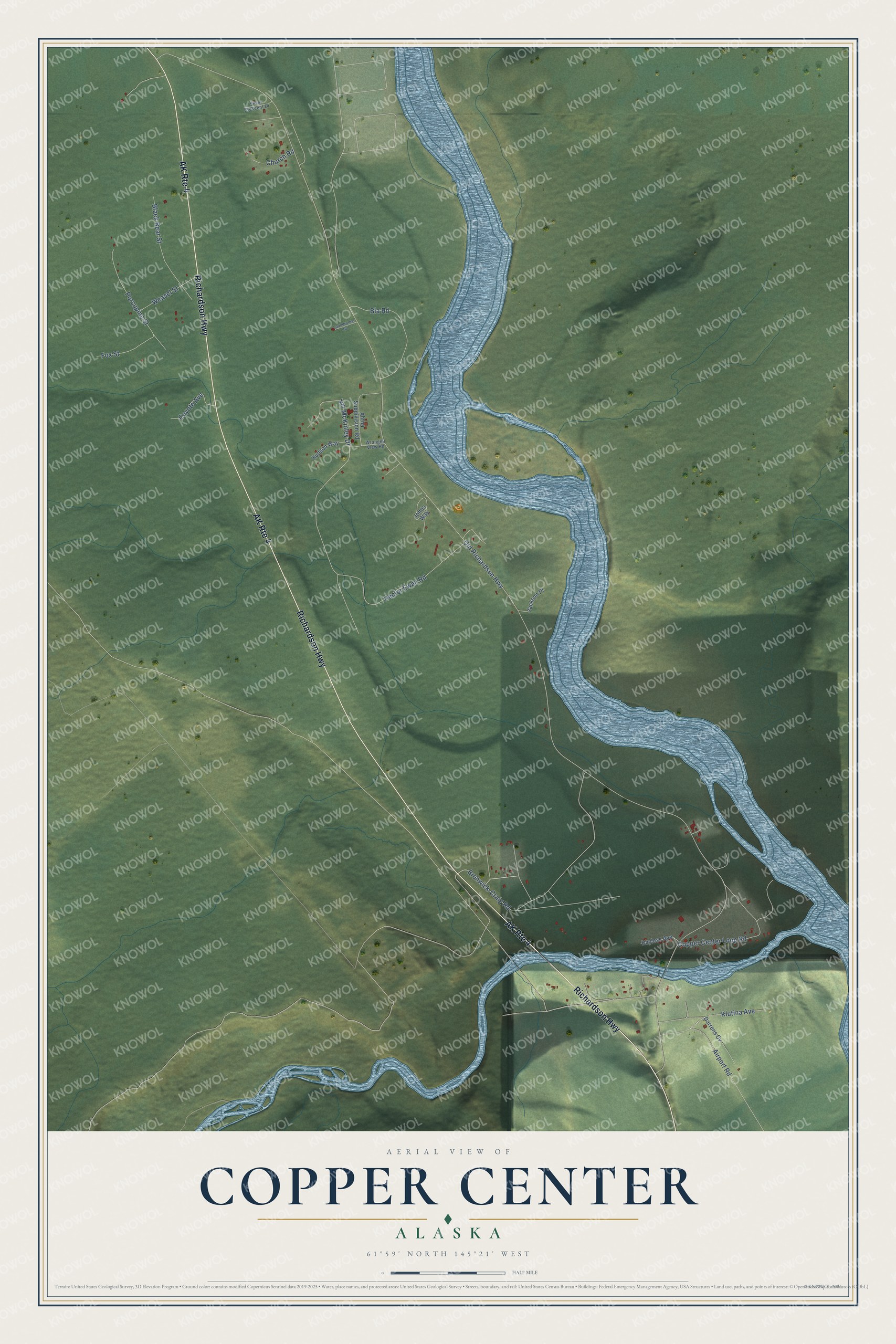 Watermarked full-map preview of Copper Center, Alaska