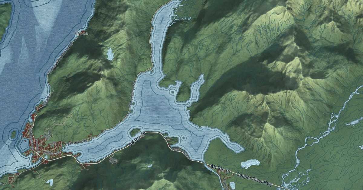 Map of Cordova, Alaska in 2026