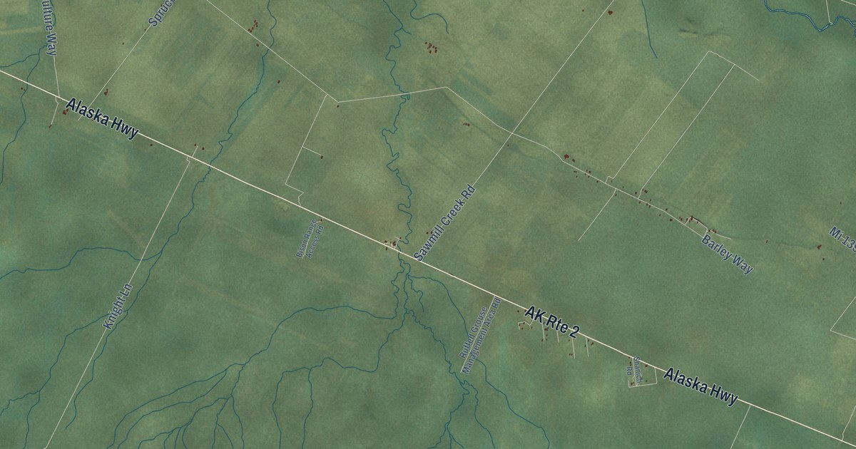 Detailed Map of Deltana, Alaska