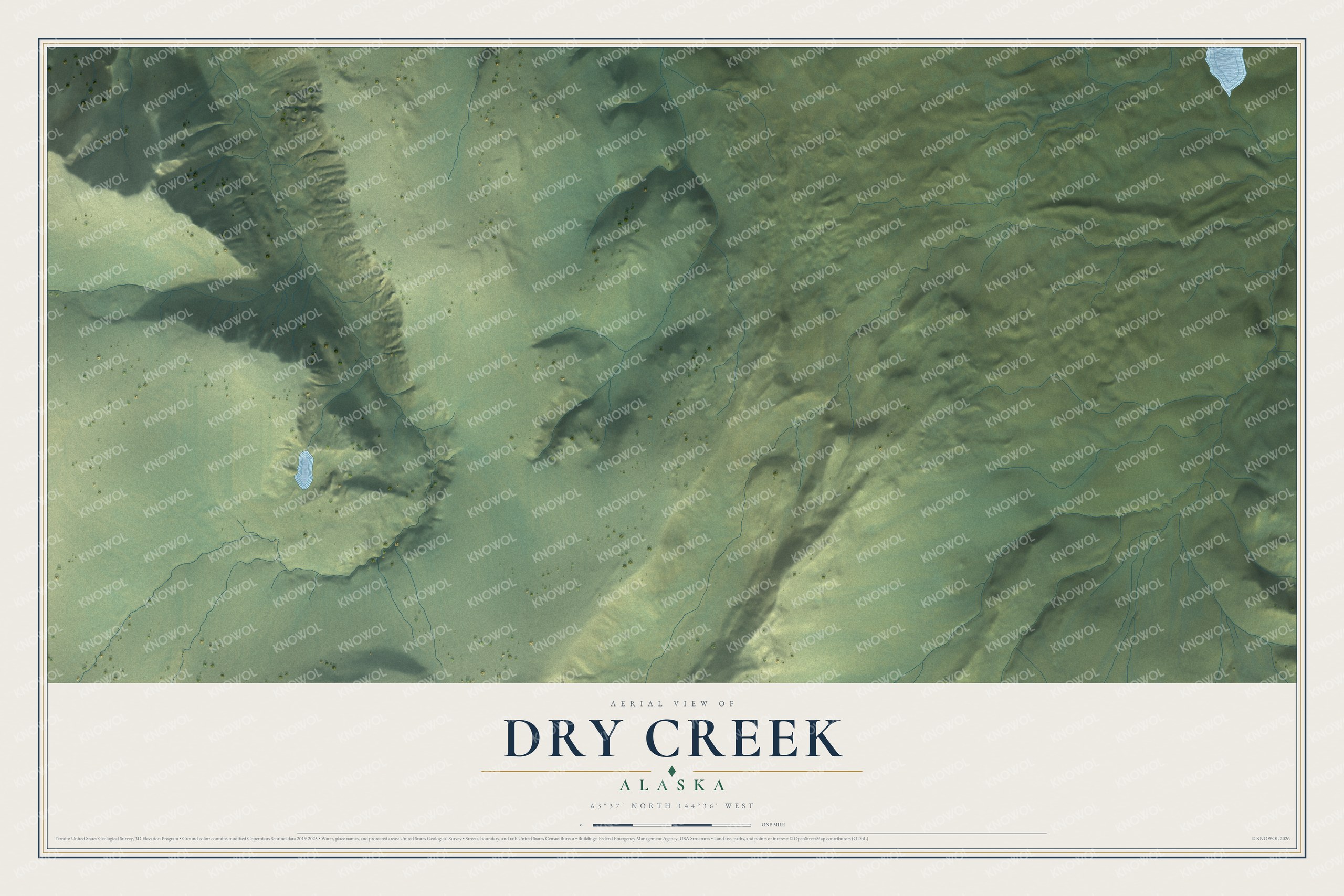 Watermarked full-map preview of Dry Creek, Alaska