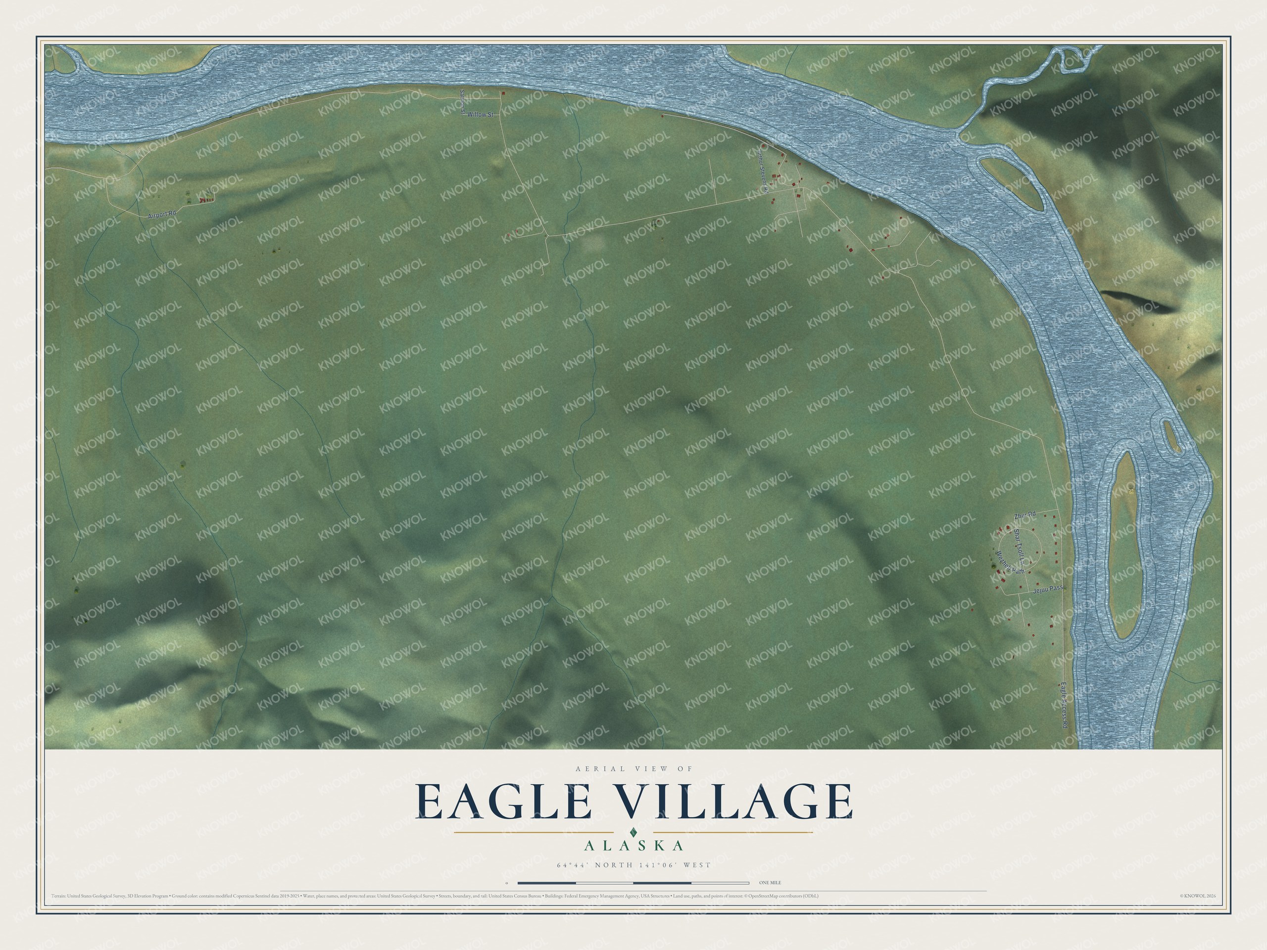 Watermarked full-map preview of Eagle Village, Alaska