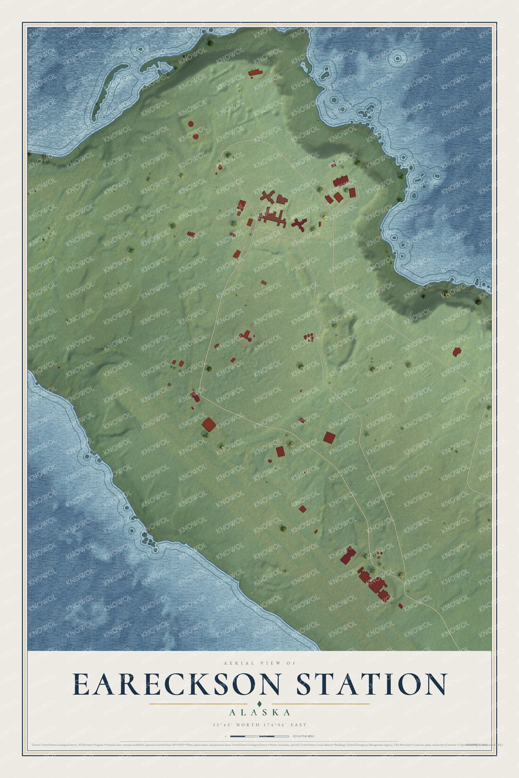 Watermarked full-map preview of Eareckson Station, Alaska