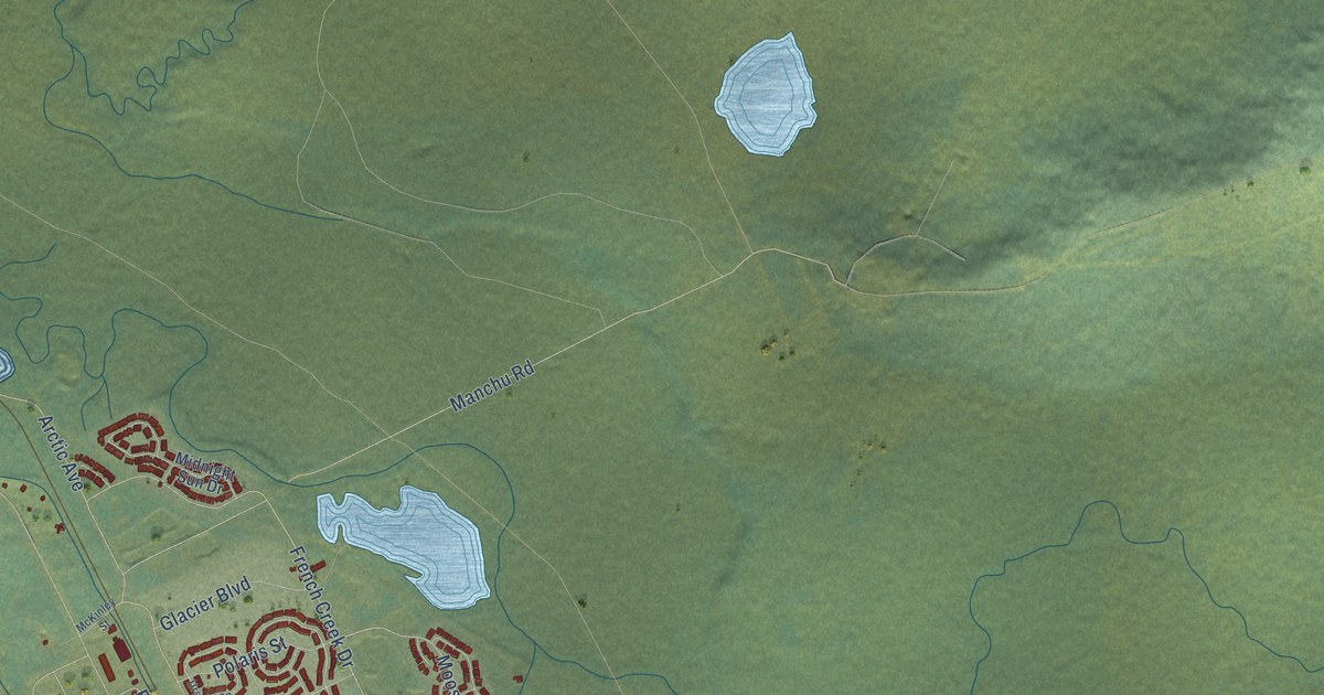 Detailed Map of Eielson AFB, Alaska