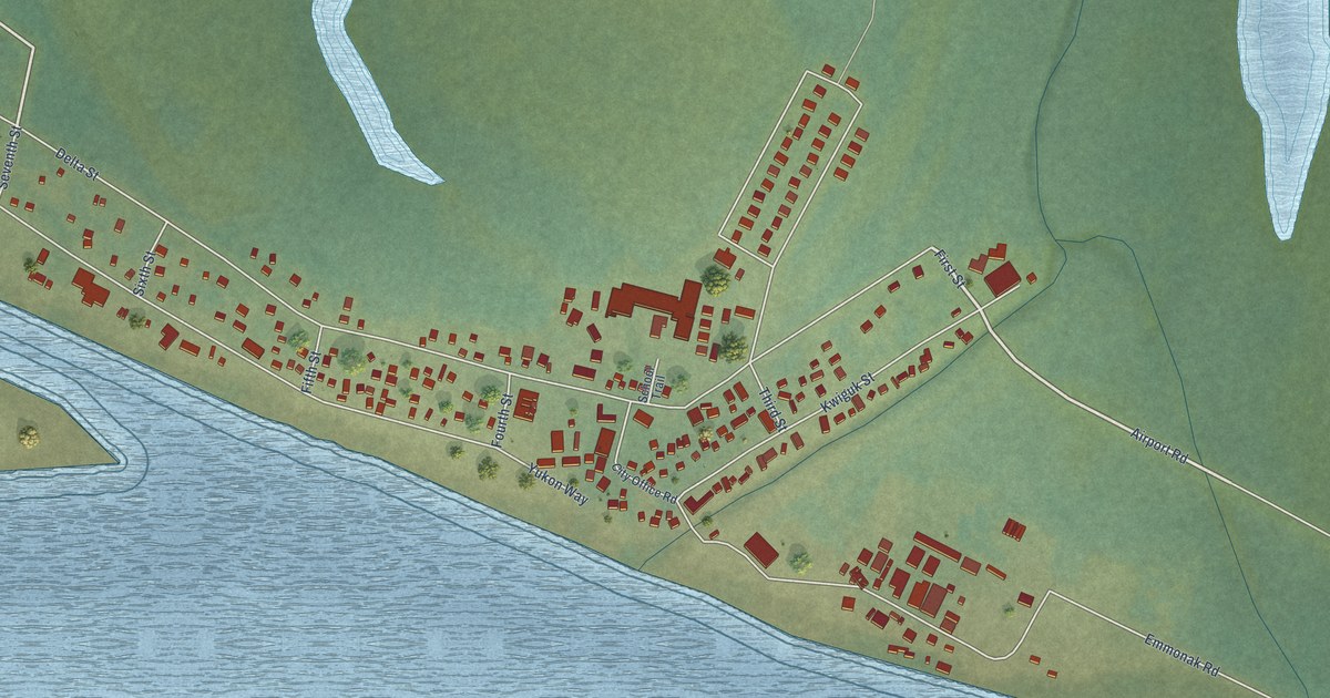 Map of Emmonak, Alaska in 2026