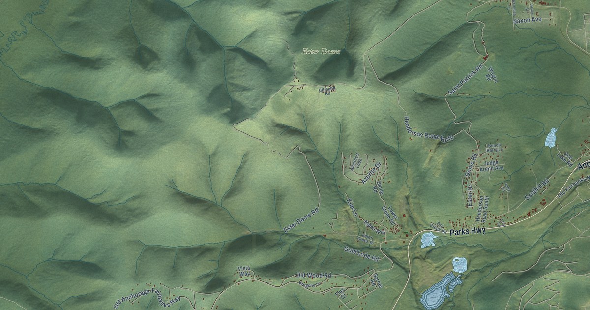 Detailed Map of Ester, Alaska