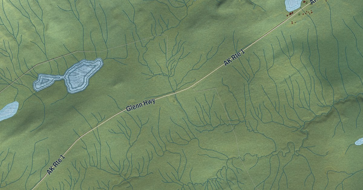 Detailed Map of Eureka Roadhouse, Alaska