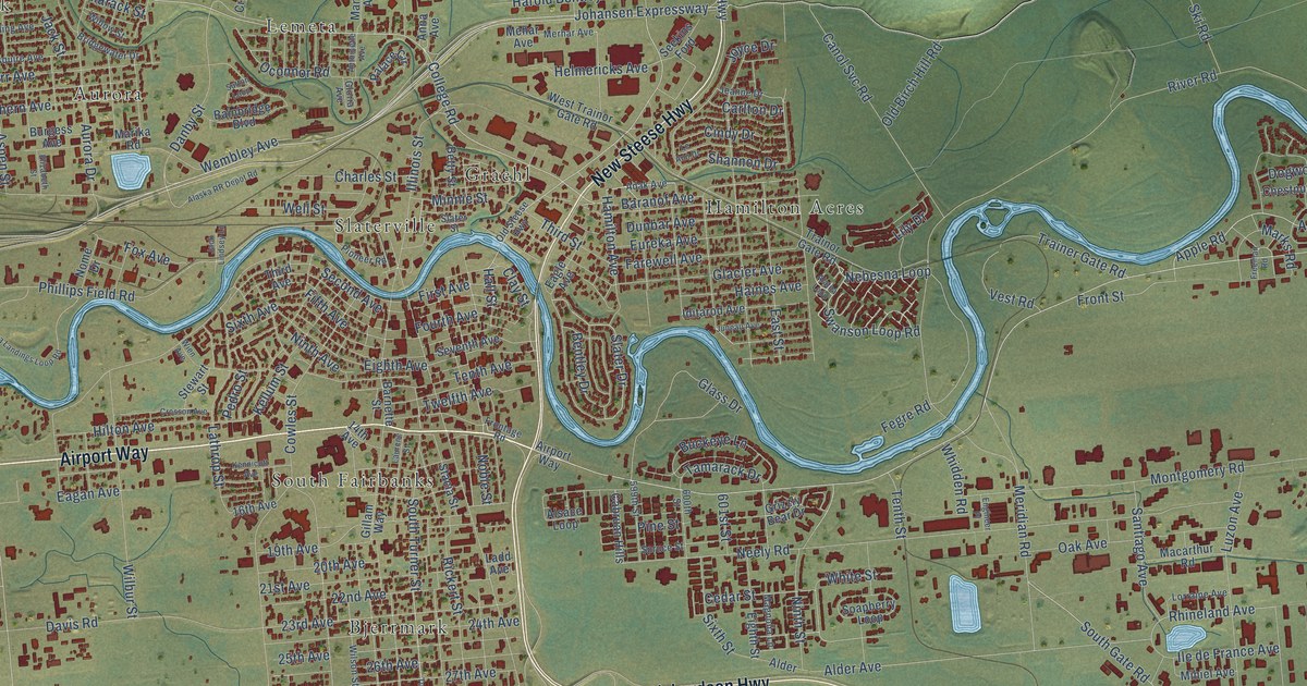 Map of Fairbanks, Alaska in 2026