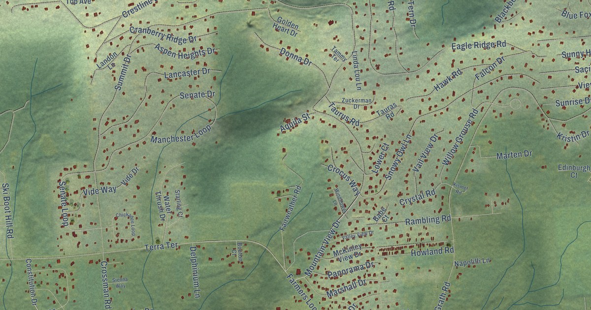 Detailed Map of Farmers Loop, Alaska