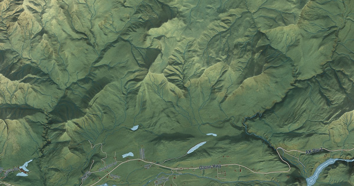 Detailed Map of Glacier View, Alaska