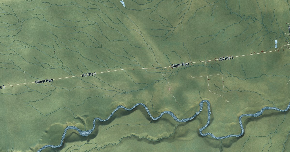 Detailed Map of Glennallen, Alaska