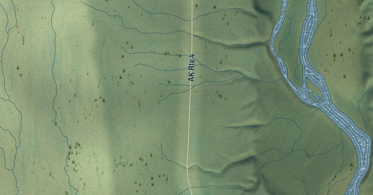 Detailed Map of Gulkana, Alaska