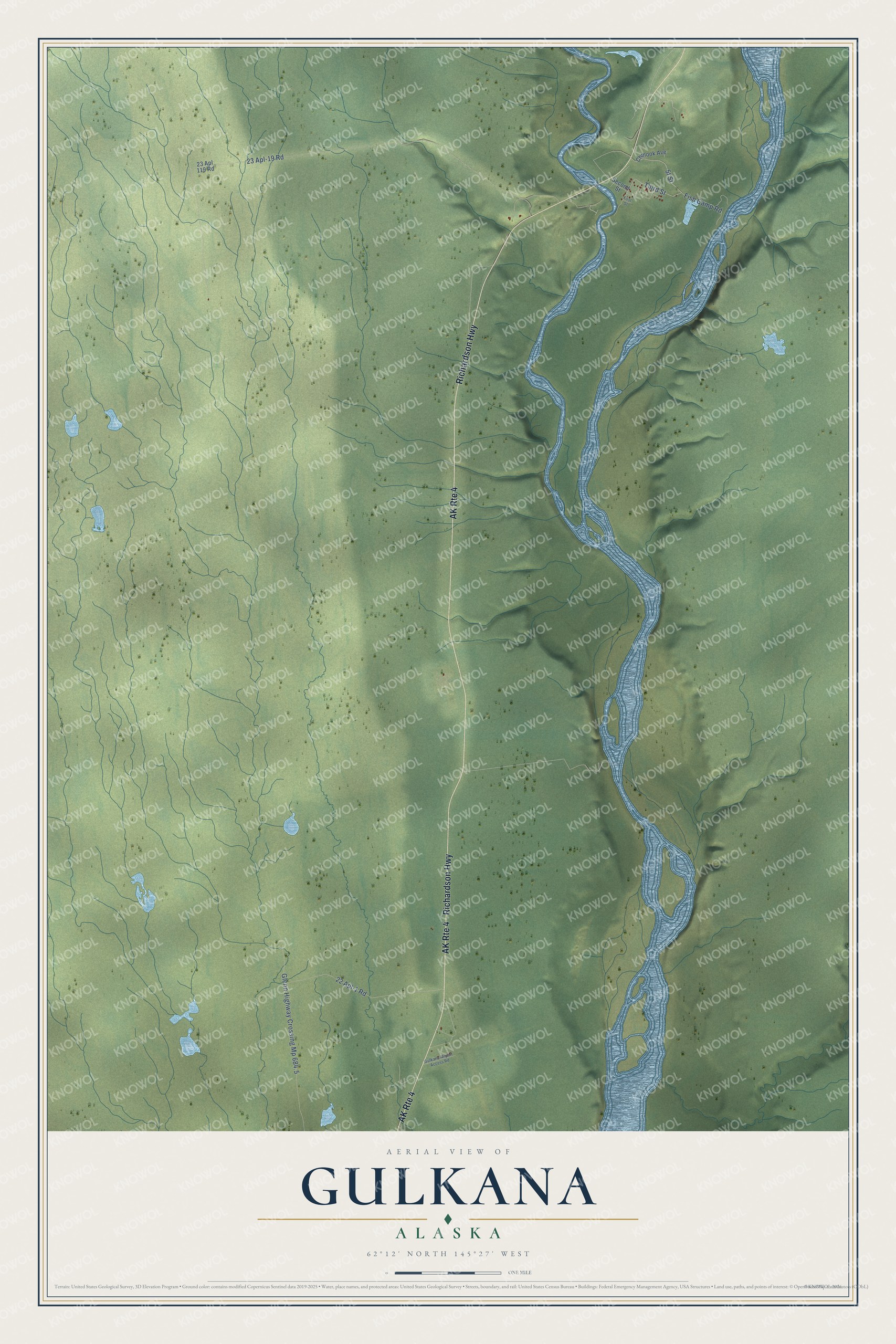Watermarked full-map preview of Gulkana, Alaska