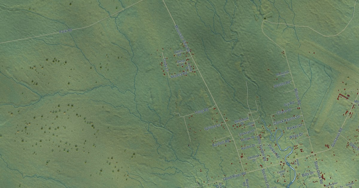 Map of Gustavus, Alaska in 2026
