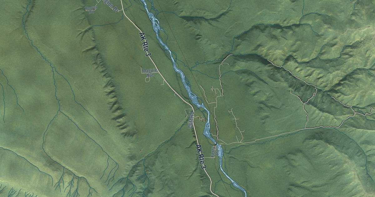 Detailed Map of Healy, Alaska