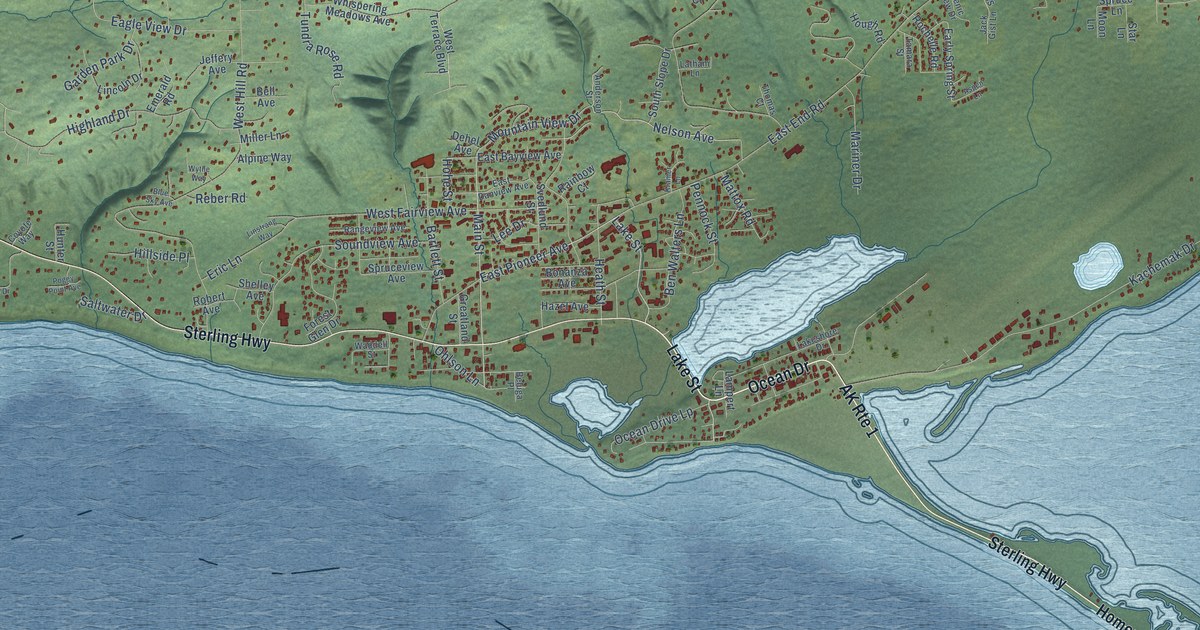 Map of Homer, Alaska in 2026