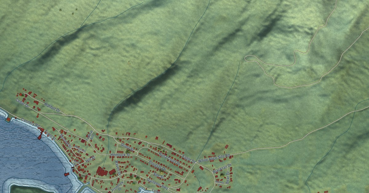 Map of Hoonah, Alaska in 2026