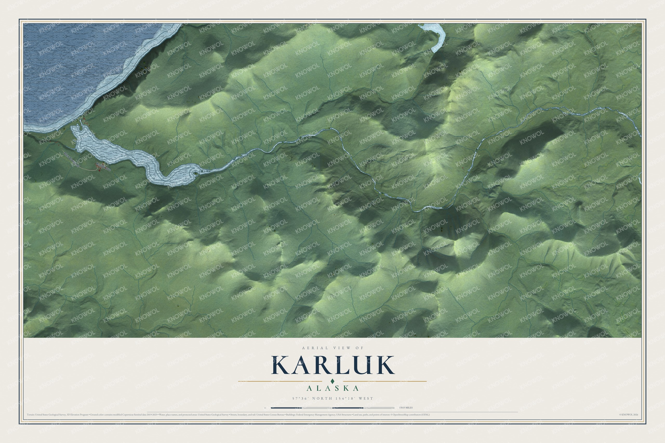 Watermarked full-map preview of Karluk, Alaska