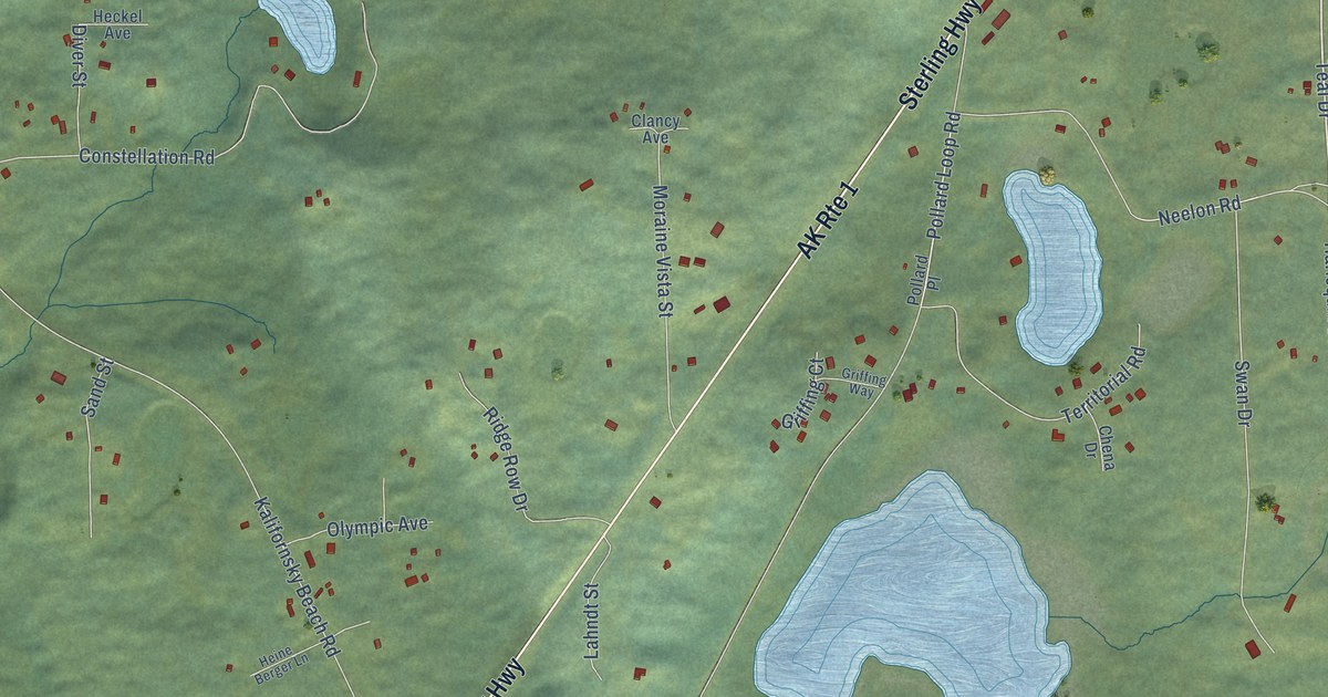 Detailed Map of Kasilof, Alaska