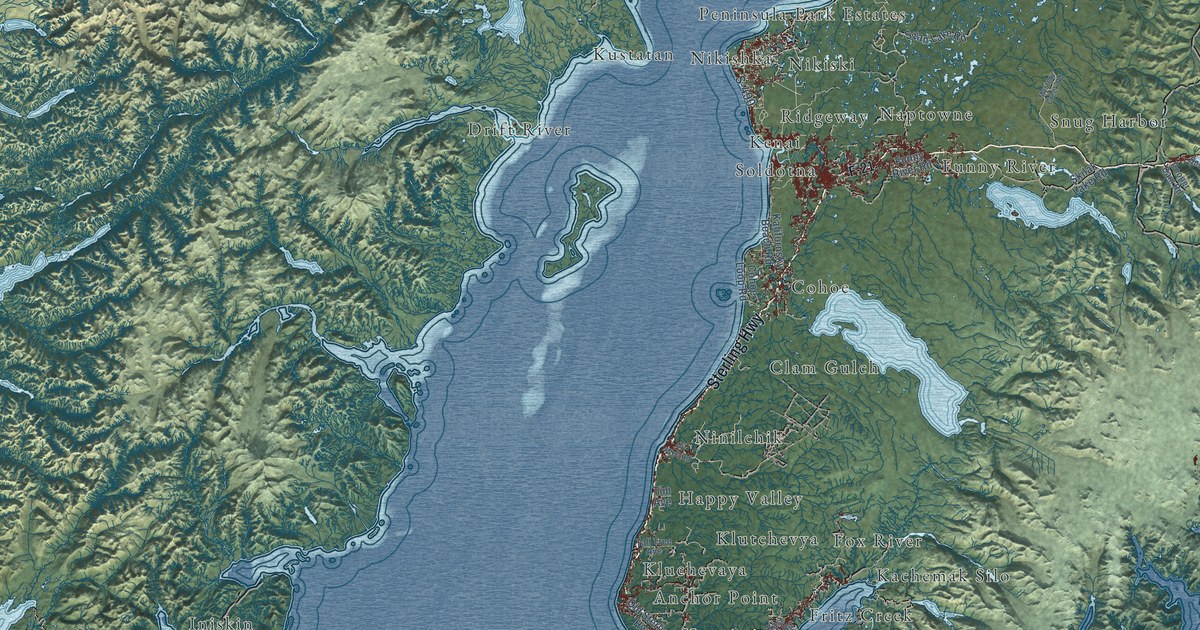Map of Kenai Peninsula, Alaska in 2026