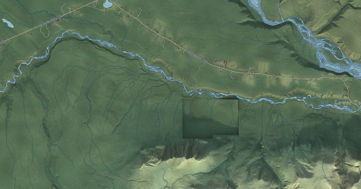 Detailed Map of Kenny Lake, Alaska