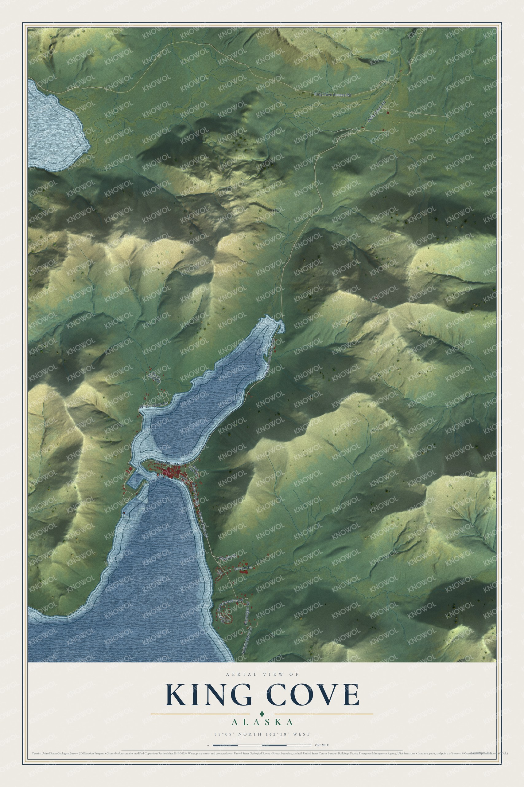 Watermarked full-map preview of King Cove, Alaska