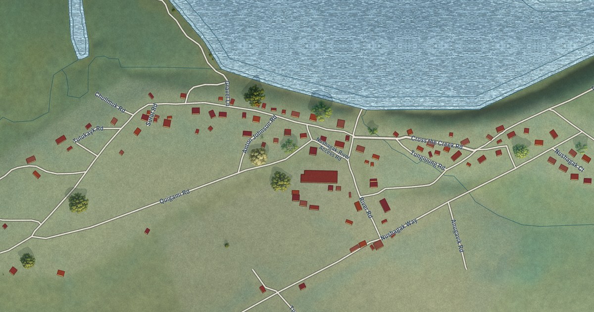 Detailed Map of Koliganek, Alaska