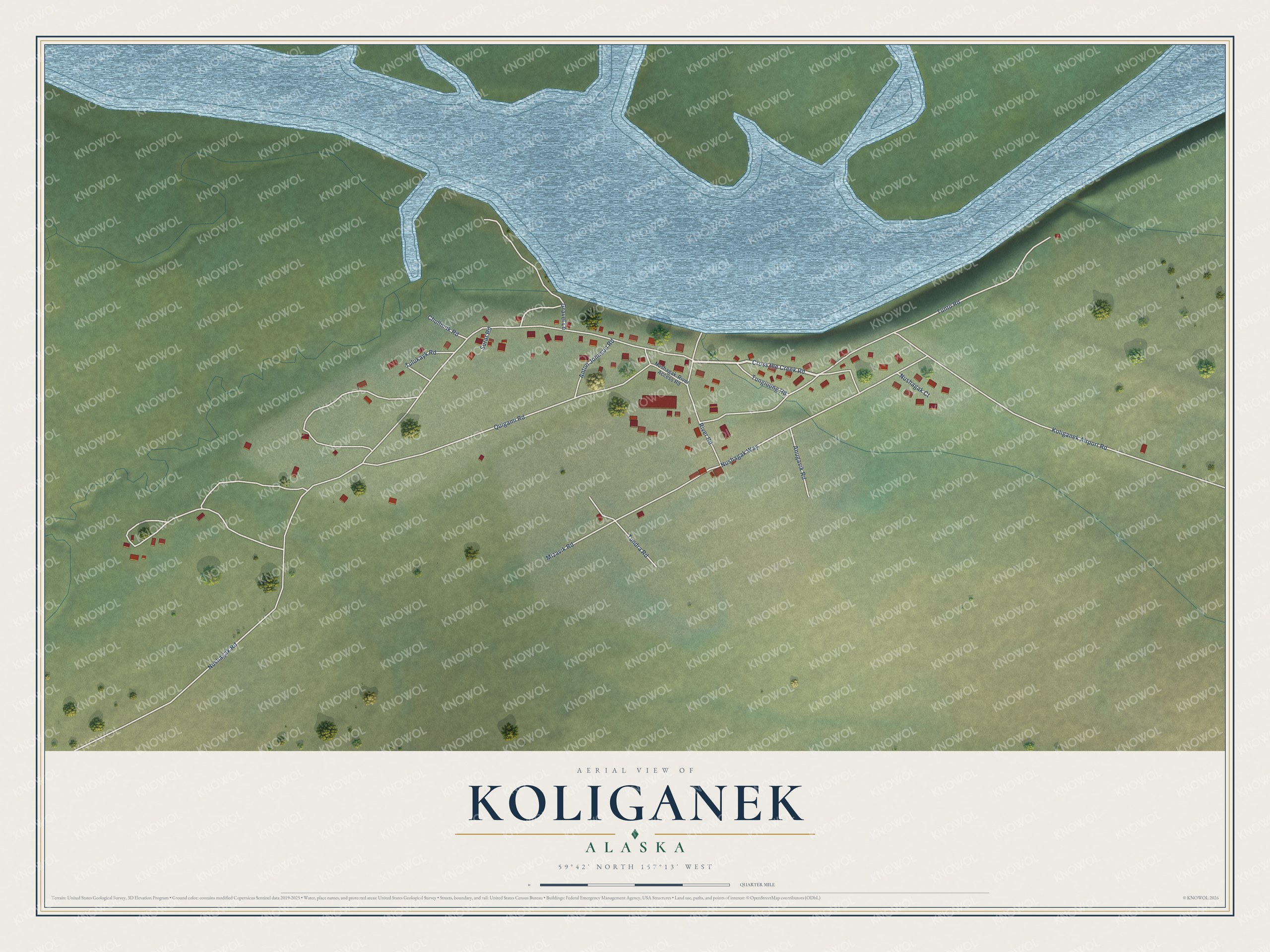Watermarked full-map preview of Koliganek, Alaska