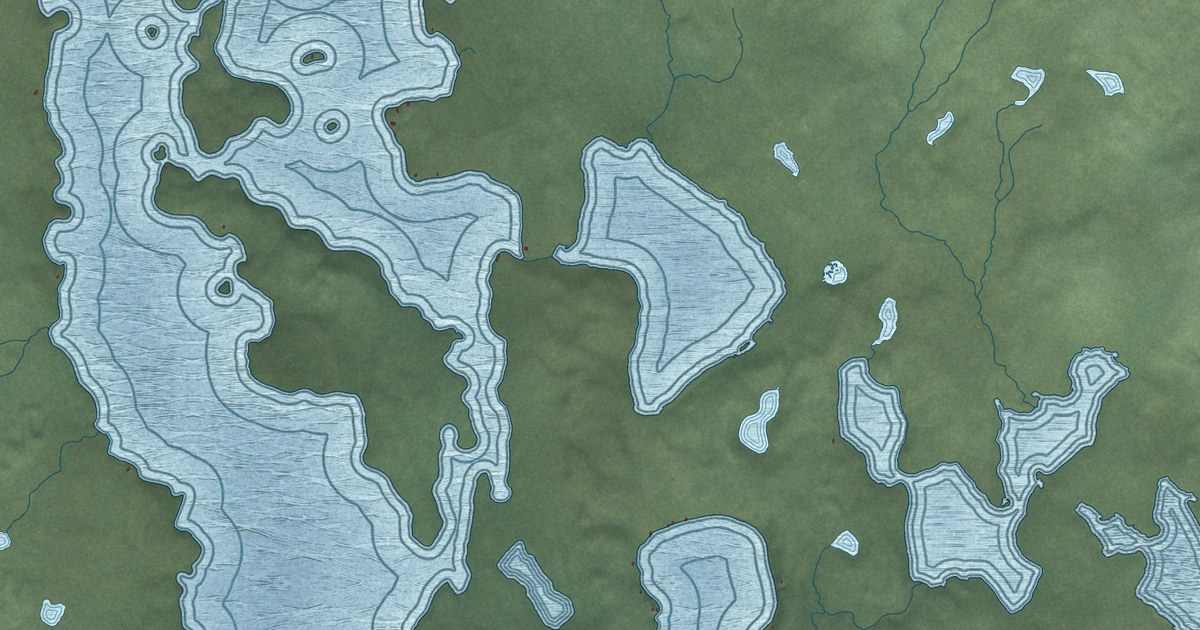 Detailed Map of Lake Louise, Alaska