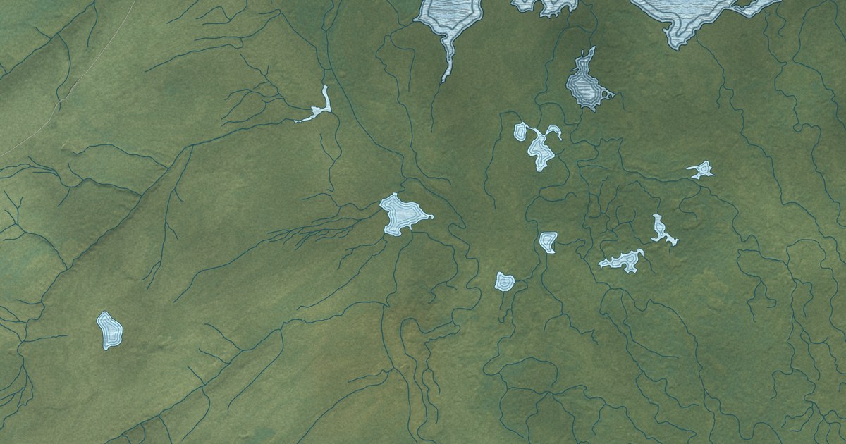 Detailed Map of Lake Minchumina, Alaska