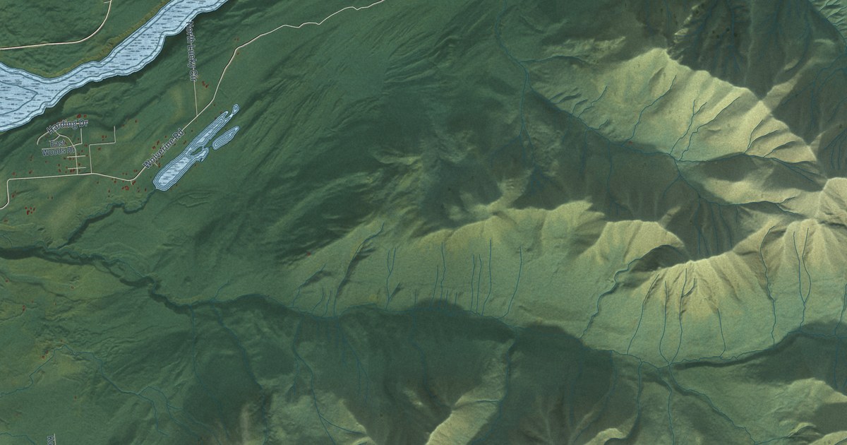 Detailed Map of Lazy Mountain, Alaska