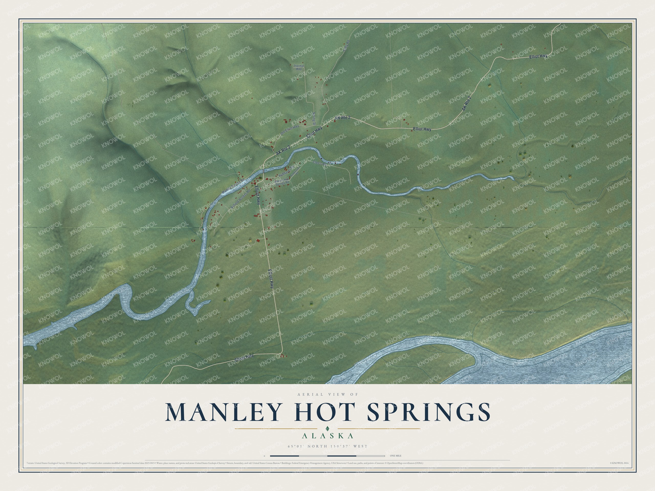 Watermarked full-map preview of Manley Hot Springs, Alaska