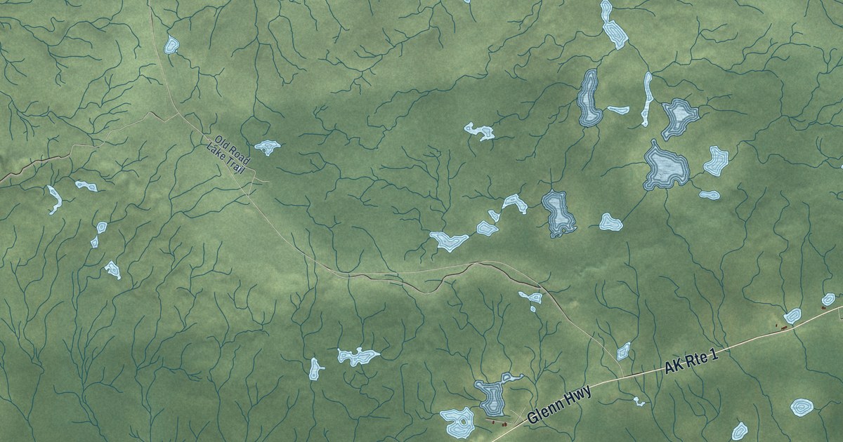 Detailed Map of Mendeltna, Alaska
