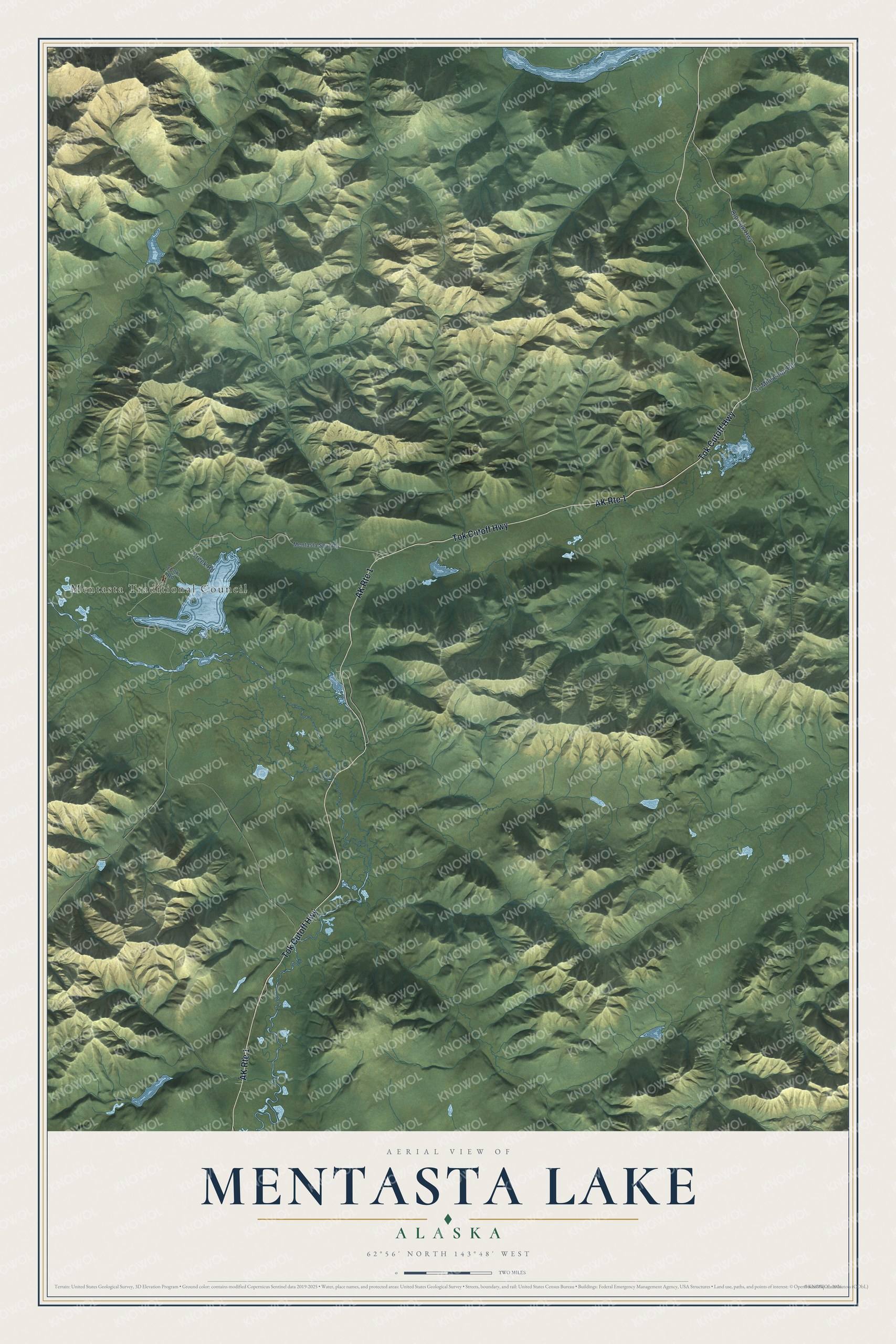 Watermarked full-map preview of Mentasta Lake, Alaska