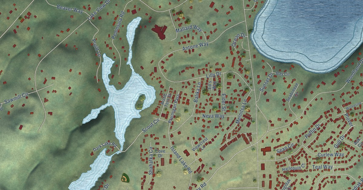 Detailed Map of Mill Bay, Alaska