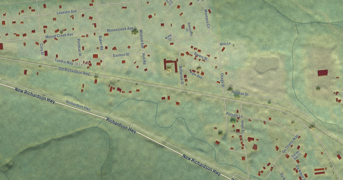 Detailed Map of Moose Creek, Alaska