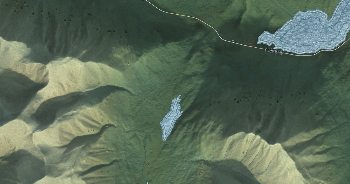 Detailed Map of Moose Pass, Alaska