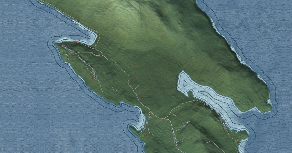 Detailed Map of Mud Bay, Alaska
