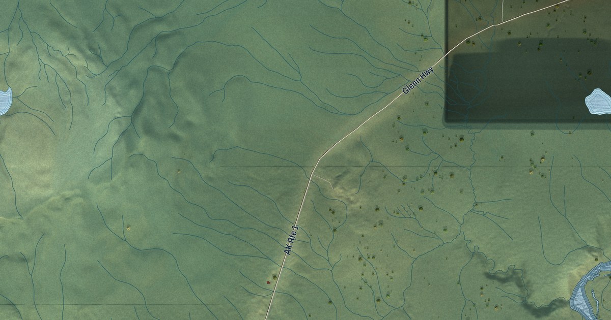 Detailed Map of Nelchina, Alaska