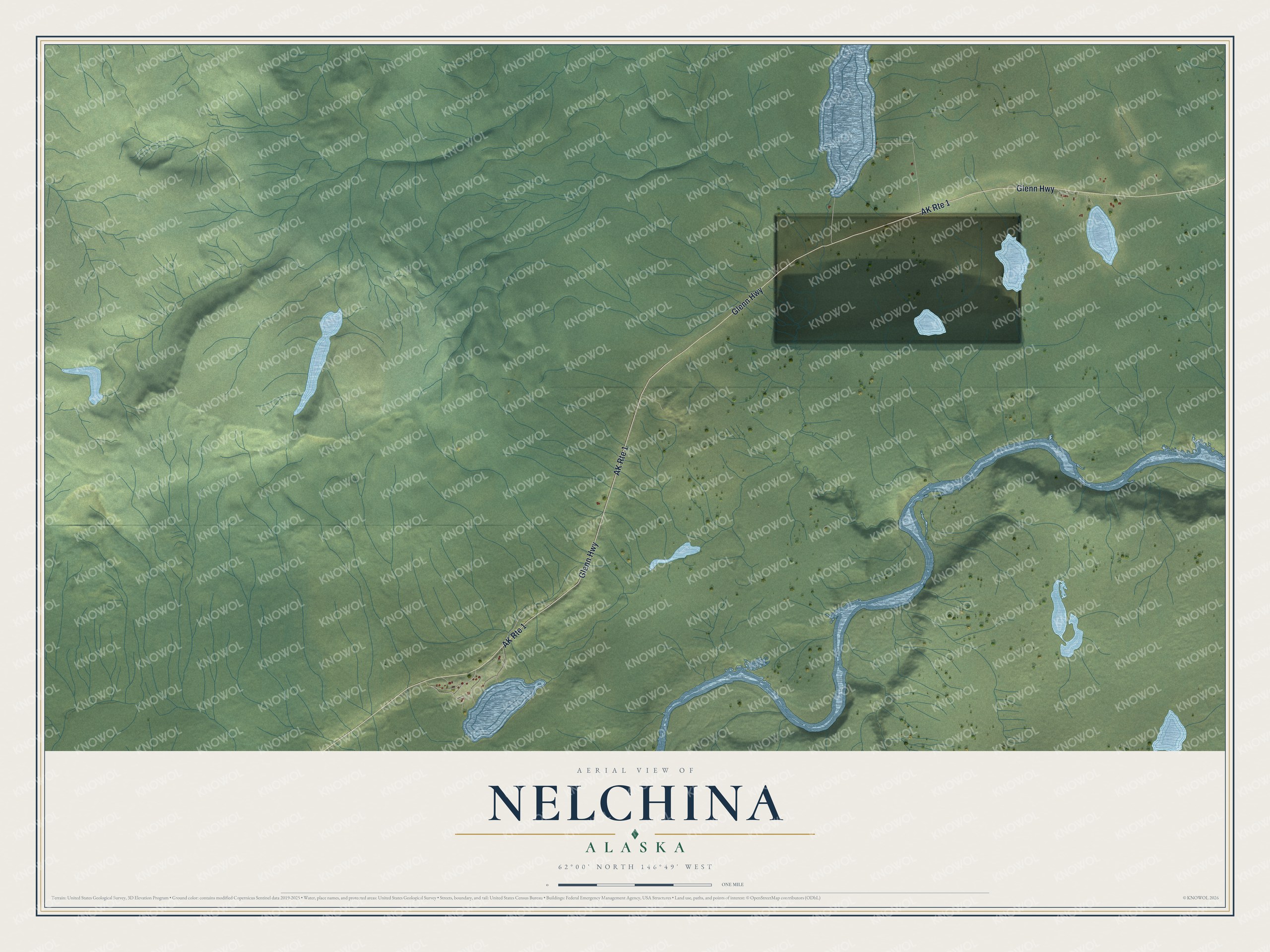 Watermarked full-map preview of Nelchina, Alaska