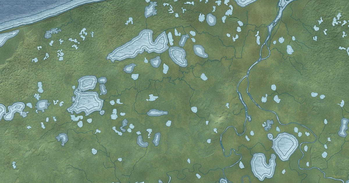 Detailed Map of Nelson Lagoon, Alaska