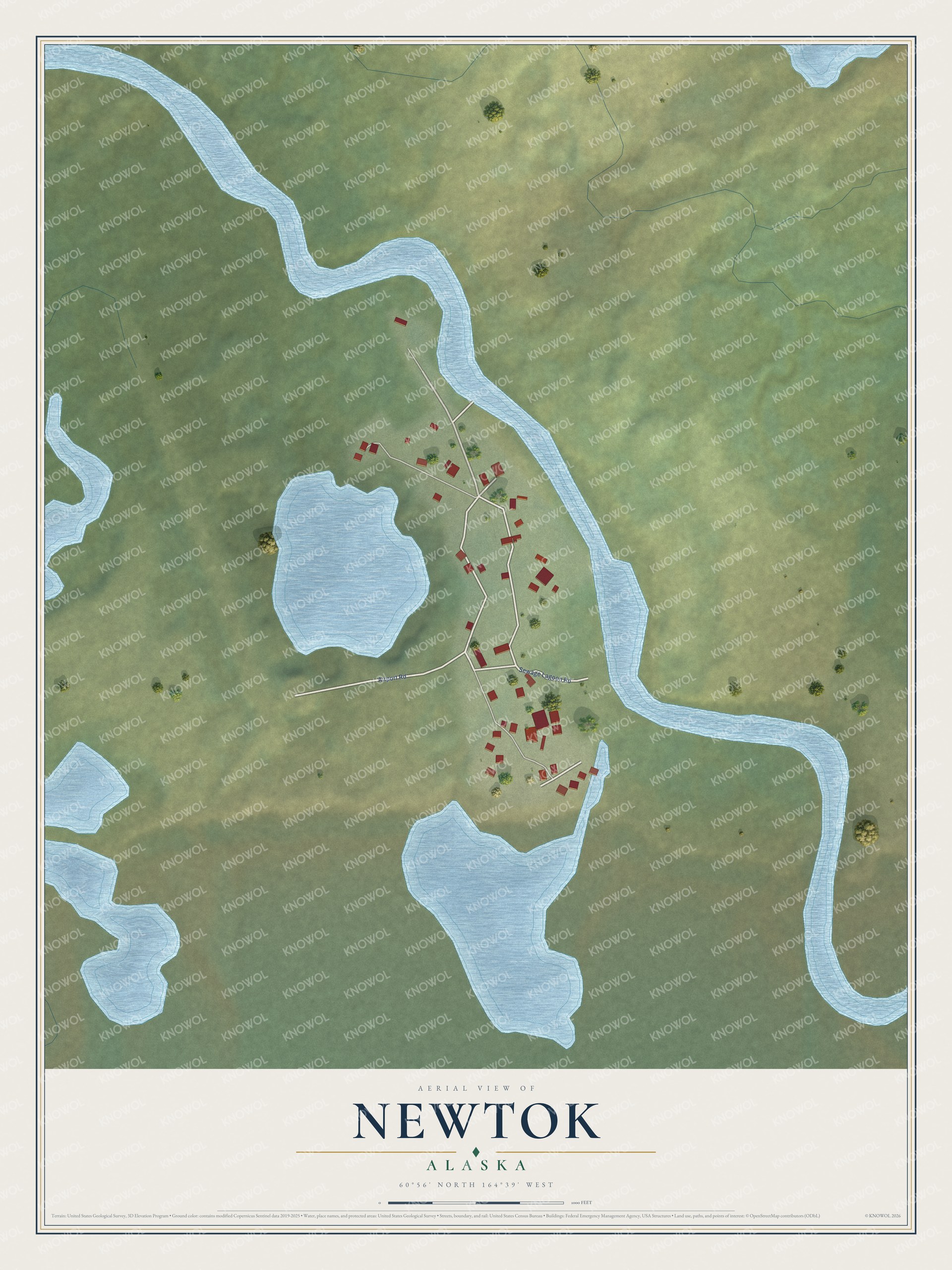 Watermarked full-map preview of Newtok, Alaska