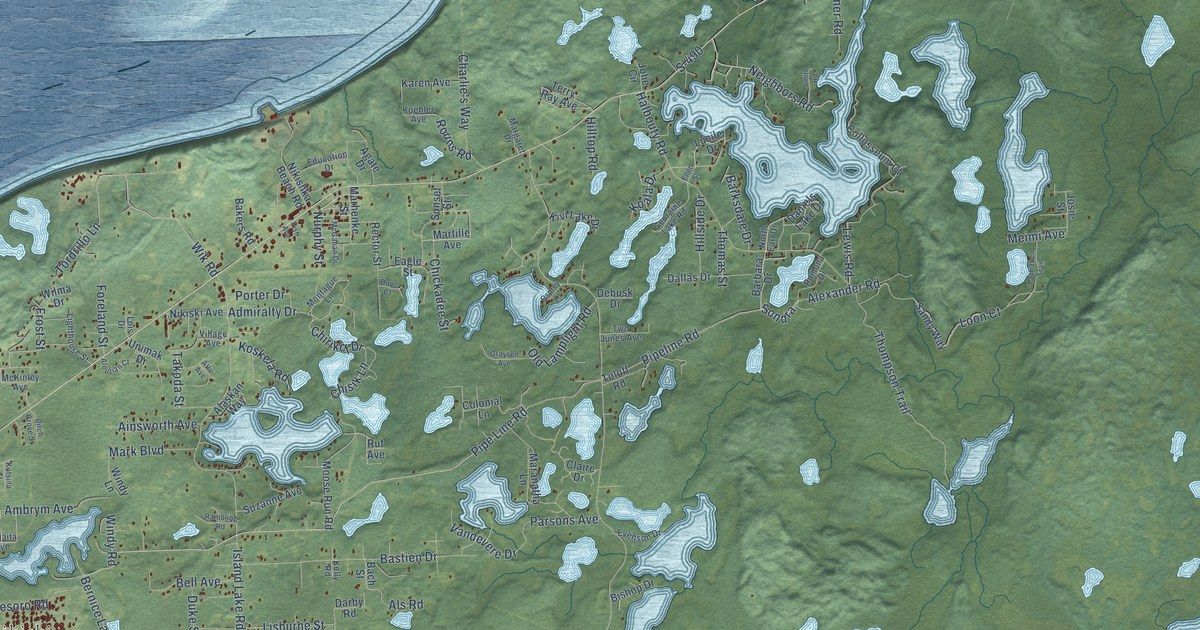 Detailed Map of Nikiski, Alaska