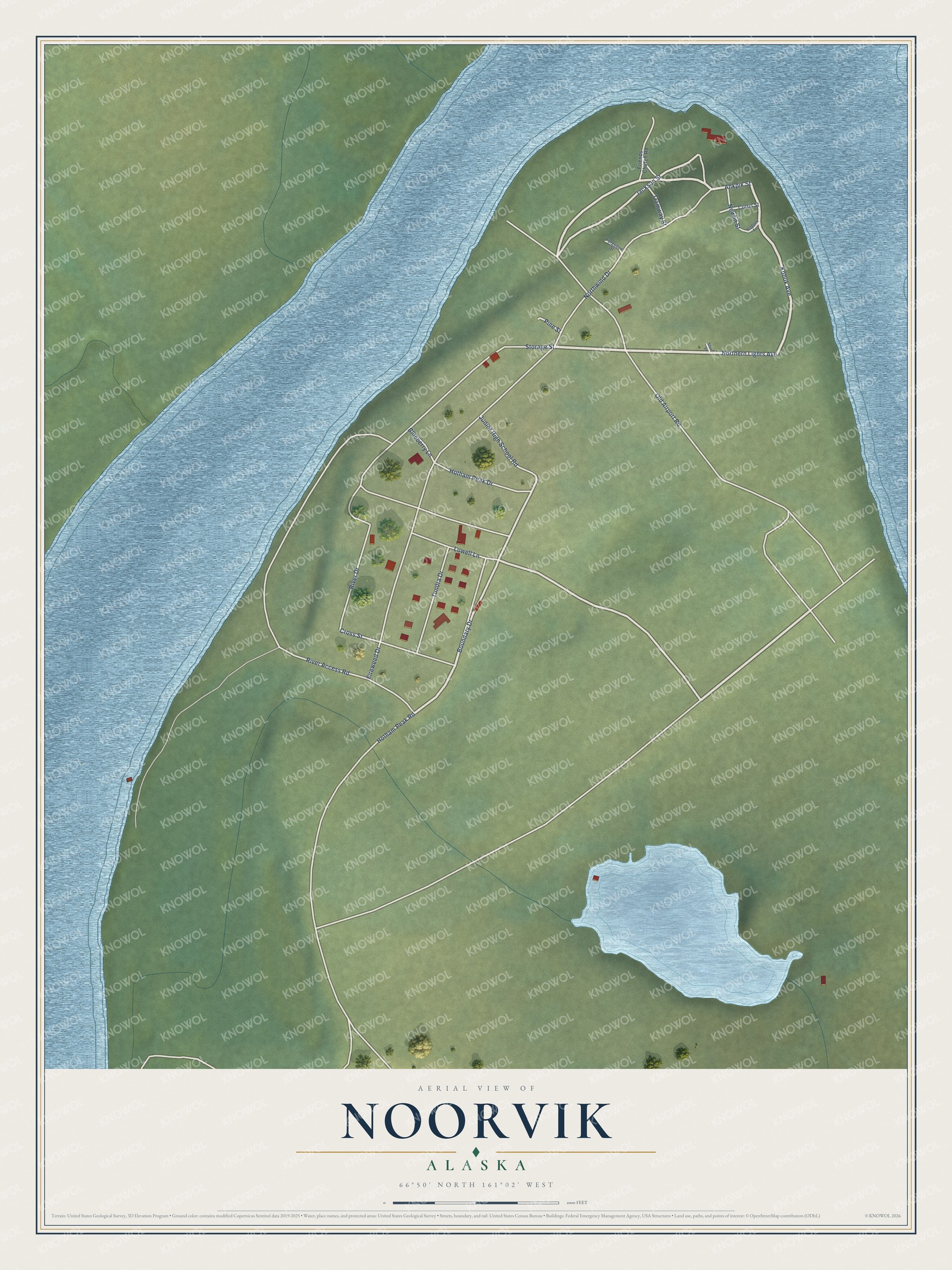 Watermarked full-map preview of Noorvik, Alaska
