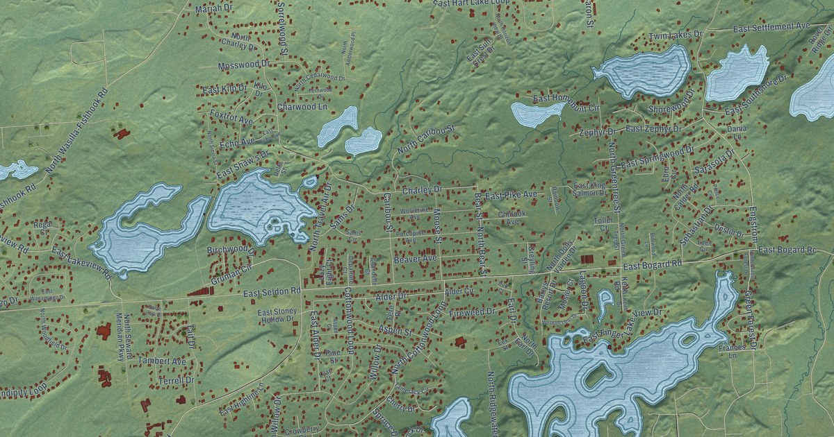 Map of North Lakes, Alaska in 2026